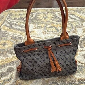 Dooney & Bourke Monogram Tan and black Shoulder Bag
